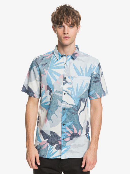 Camisa QUIKSILVER surfera Manga corta Hombre Tropical BLITH TROPICAL FLORAL (bmm6) Ref. EQYWT03982 azul flores