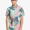 Camisa QUIKSILVER surfera Manga Hombre Tropical BEACH GLASS TROPICAL FLORAL (gcz6) Ref. EQYWT039829 rosa flores