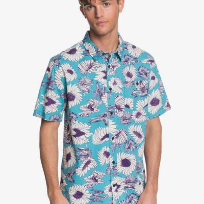 Camisa QUIKSILVER surfera Manga cora Hombre Warped PAGODA WARPED (bnp6) Ref. EQYWT03989 azul flores tropical