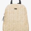 Mochila mini ROXY Súper-Pequeña de paja para Mujer Here Comes The Sun 8L NATURAL (yef0) Ref. ERJBP04270