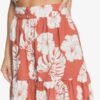 Mini falda ROXY para Mujer Higher Love MARSALA ISHA (mpd6) Ref. ERJWK03101 Coral flores hawaiana