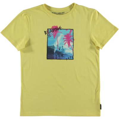 Camiseta BILLABONG manga corta niño surfera CAREY T-Shirt Dust yelow Ref. W2SS15 Amarilla