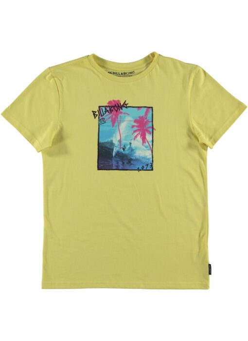 Camiseta BILLABONG manga corta niño surfera CAREY T-Shirt Dust yelow Ref. W2SS15 Amarilla