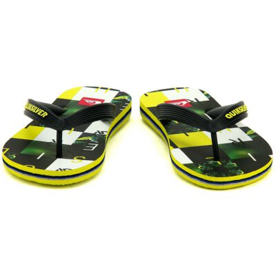 Sandalias QUIKSILVER Chanclas goma playa Hombre Molokai Black/yelow (xkgw) Ref. AQYL100059 negra/amarilla cuadros