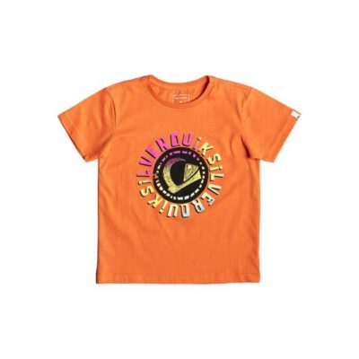 Camiseta QUIKSILVER manga corta niño surfera Rasta Logo orange (nks0) Ref. EQKZT03294 naranja logo pecho
