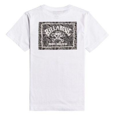 Camiseta BILLABONG manga corta niño surfera Bad Billy Arch white Ref. W2SS39 blanca