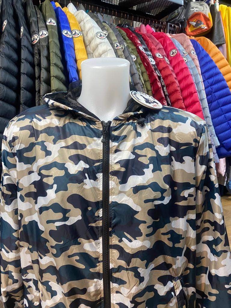 Chaqueta chubasquero Jott Hombre MARS BASIC Army Bleu Justoverthetop camuflaje azul | Martimpe Berart Tienda de Moda en Gausach, Vielha, Valle de Aran