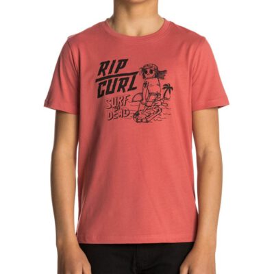 Camiseta RIP CURL Niño manga cortaARTY SURF SS TEE (MINERAL RED 8878) REF KTELR4 roja