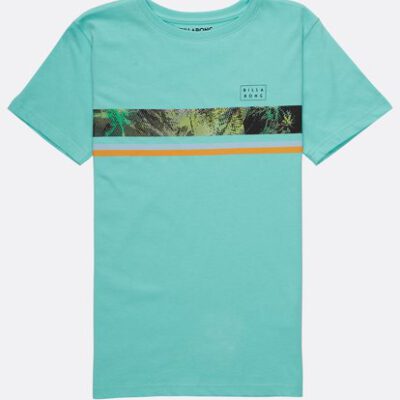 Camiseta BILLABONG surfera manga corta niño surfera TEAM STRIPE TEE SS lagoon Ref. H2SS12 bip8 verde agua