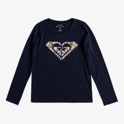 Camiseta ROXY niña manga larga gradual awakening Ref. ergzt03326 Color azul marino dibujo corazon