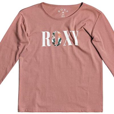 Camiseta ROXY niña manga larga the one c Ref. ergzt03660 (mkmo) Color rosa claro letras frontal