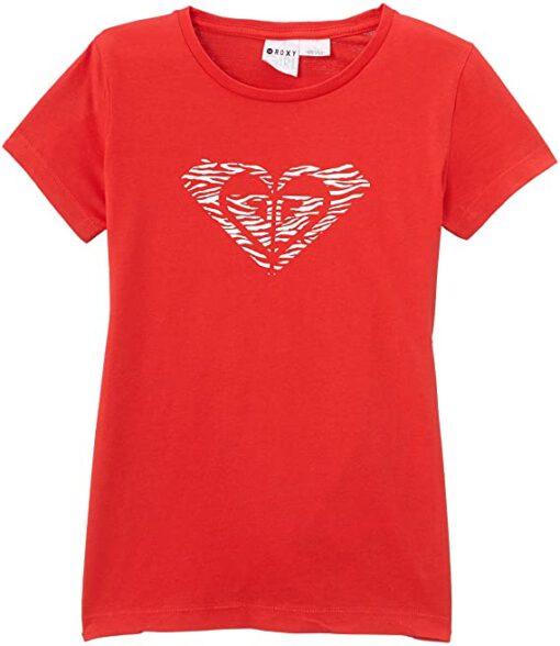 Camiseta ROXY niña manga corta Bring IT Back A (rmzo) Ref. ERGZT03012 roja logo corazon blanco