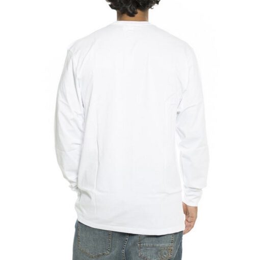 Camiseta Hombre VANS manga larga m otw long sleeve REF V0059JYB2 blanca dibujo negro pecho
