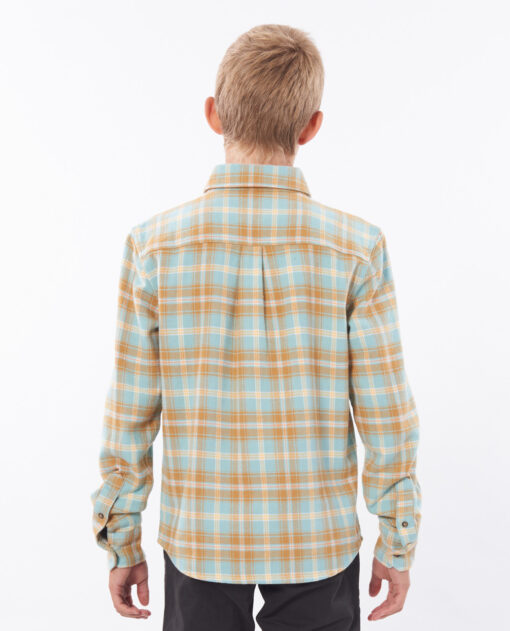 Camisa de Manga Larga Niño Rip Curl Check This Long Sleeve Shirt Boy Ref. KSHDR9 cuadros beige y verde agua