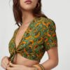 Camisa top O'NEILL manga corta para mujer nudo CITIZEN SHIRT SHORTSLEEVE Yelow/Green Ref. 1A6304 amarilla/verde estampada