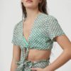 Camisa top O'NEILL manga corta para mujer nudo CITIZEN SHIRT SHORTSLEEVE Green Ref. 1A6304 verde estampada