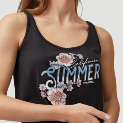 Camiseta Mujer BILLABONG tirantes MIX AND MATCH TANKTOP Black Out Ref. 1A6918 Negra flores pecho