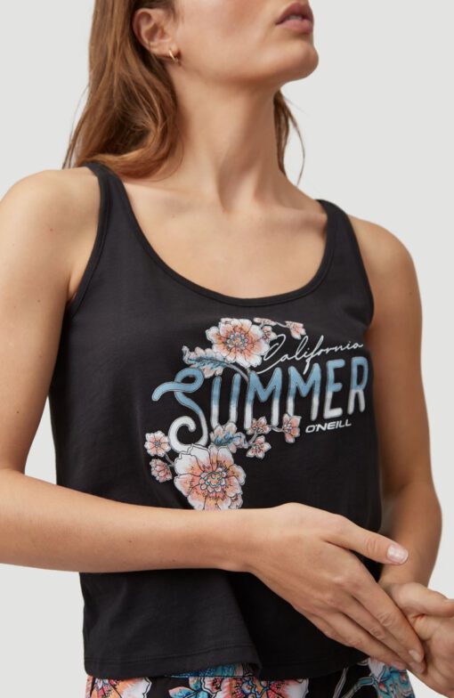 Camiseta Mujer BILLABONG tirantes MIX AND MATCH TANKTOP Black Out Ref. 1A6918 Negra flores pecho