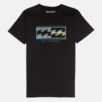 Camiseta BILLABONG surfera manga corta niño surfera Inversed Black Ref. N2SS04 Negra tropical