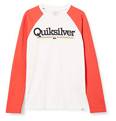 Camiseta QUIKSILVER manga larga niño Classic Tropical Lines (wbk0) Ref. EQBZT04255 blanca/naranja