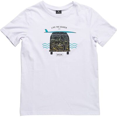 Camiseta RIP CURL Niño manga corta surfera MULTI VAN SS TEE Optical white Ref. KTEKT4 blanca furgoneta surf