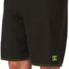 Bañador DC Shoes surfero Hombre Short elástico Trip Hoppin (kbdo) Black Ref. EDYBS00000 negro/amarillo fluor