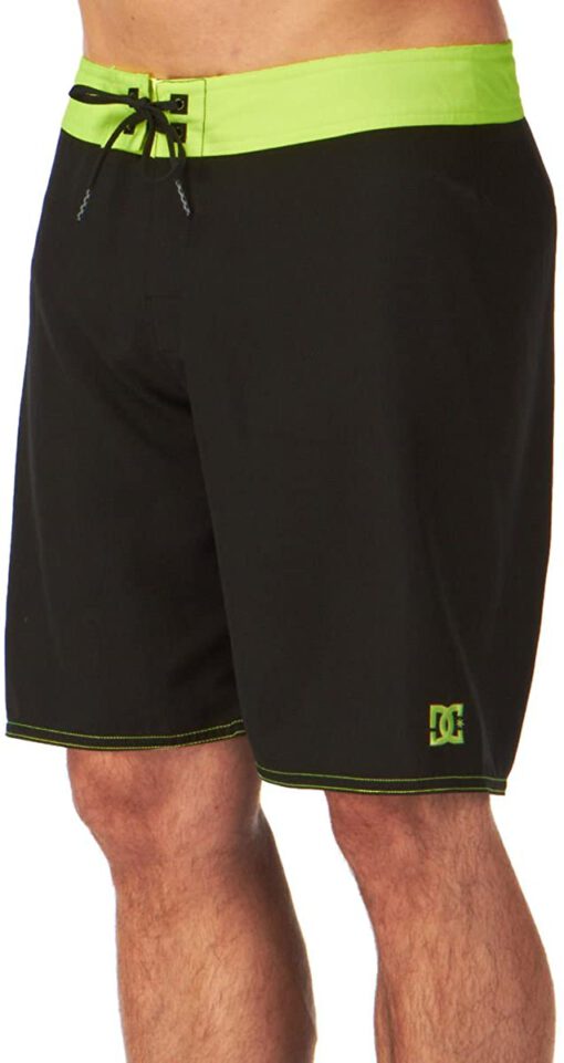 Bañador DC Shoes surfero Hombre Short elástico Trip Hoppin (kbdo) Black Ref. EDYBS00000 negro/amarillo fluor