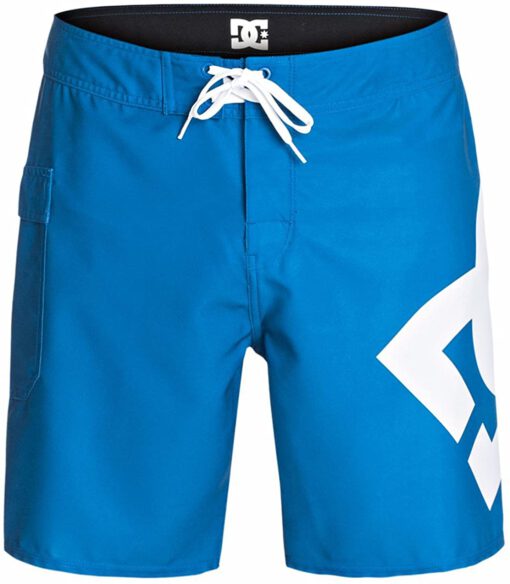 Bañador DC SHOES surfero hombre Short elástico Januari (brto) Ref. ADYBS03015 azul logo pierna blanco