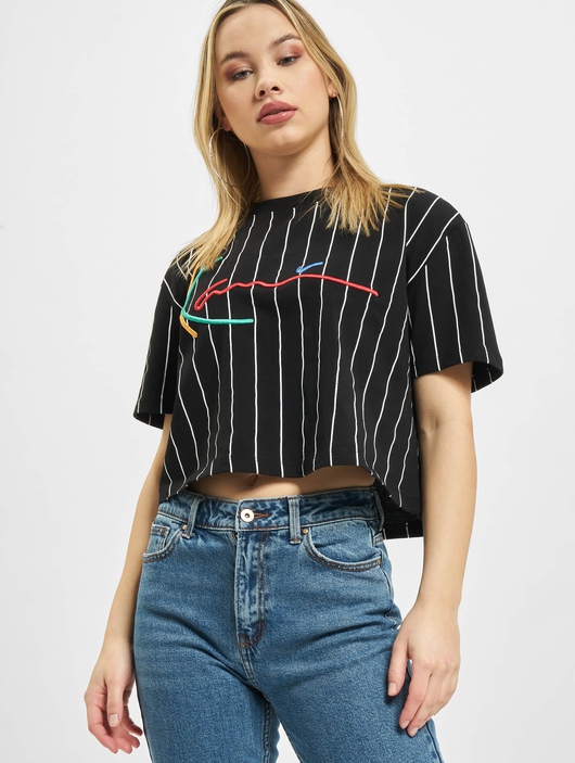 Camiseta top KARL KANI manga corta para mujer SIGNATURE