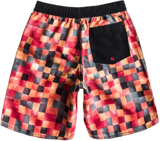 Bañador niño QUIKSILVER Short elástico BAHD EHOSE Mini Dye VL E18 Youth rqq6 Ref. AQBJV00073 cuadros rojos