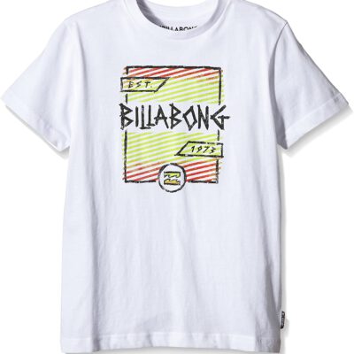 Camiseta BILLABONG surfera manga corta niño surfera Duration ss boy Ref. W2SS17 blanca logo pecho