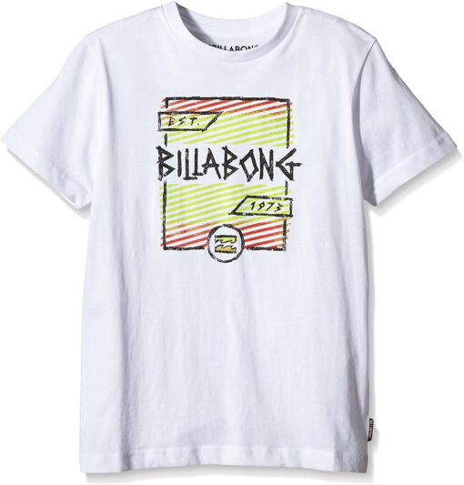 Camiseta BILLABONG surfera manga corta niño surfera Duration ss boy Ref. W2SS17 blanca logo pecho