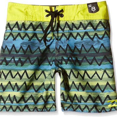 Bañador BILLABONG surfero niño Short elástico ZIGZAG 15" Ref. W2BS03 negro/amarillo