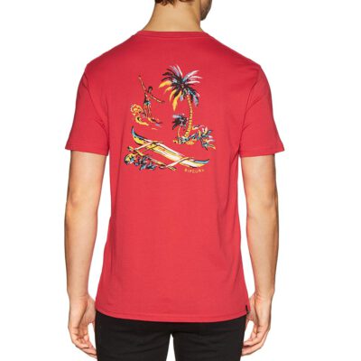 Camiseta RIP CURL hombre manga corta surfera Hawaiian Trip Short Sleeve Bright Red Ref. CTEON5 roja hawaiana