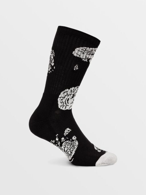 Calcetines VOLCOM unisex tobilleros punto VIBES - BLACK ON BLACK Ref. D6302003 negro/blanco