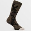 Calcetines VOLCOM unisex tobilleros punto VIBES - MILITARY RED Ref. D6302003 Verde camuflaje