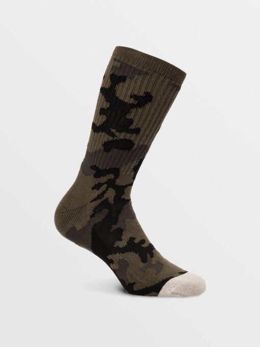 Calcetines VOLCOM unisex tobilleros punto VIBES - MILITARY RED Ref. D6302003 Verde camuflaje