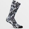 Calcetines VOLCOM unisex tobilleros punto VIBES - WHITE FLASH Ref. D6302003 negro/blanco degradado
