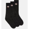 Calcetines DICKIES pack 3 uds. unisex hasta la pantorrilla unisex Valley Grove Black Ref. DK0A4X82WHX1 negro con logo