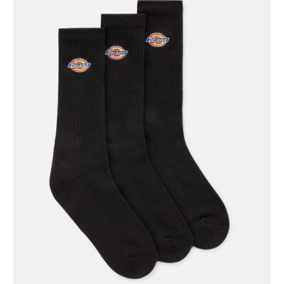 Calcetines DICKIES pack 3 uds. unisex hasta la pantorrilla unisex Valley Grove Black Ref. DK0A4X82WHX1 negro con logo