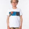 Camiseta RIP CURL manga corta niño surfera Block Pocket Short Sleeve Boy Optical White Ref. KTEQT4 blanca bolsillo pecho