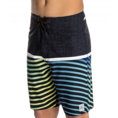 Bañador RIP CURL surfero niño Short elástico MIRAGE COMBINED PRINT Blue indigo Ref. KBODP4 azul/negro