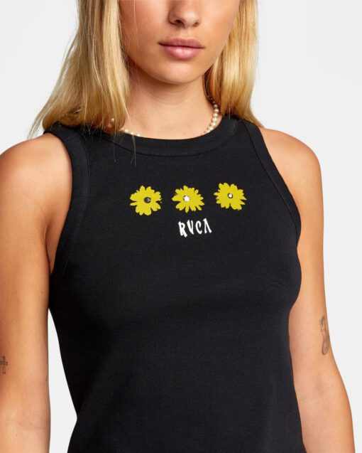 Camiseta RVCA tirantes para mujer WILDFLOWER WASHED BLACK (2737) Ref. W3SGRERVP1 negra flores