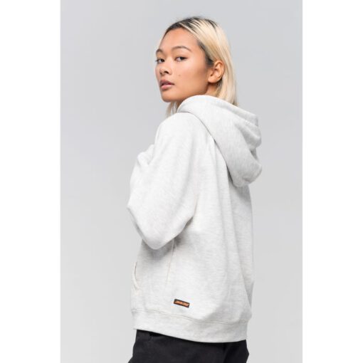 Sudadera SANTA CRUZ Mujer con capucha Classic Label Hood Athletic Heather Ref. SCA-WHD-0488 blanco jaspeado