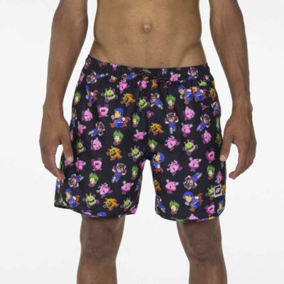 Bañador corto HYDROPONIC para hombre BOARDSHORT 16' PENGUIN VILLAGE Black Slump Ref. 20087 negro Dr. Slump Arale