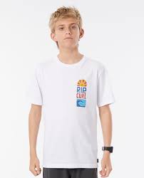 Camiseta RIP CURL manga corta niño surfera Oceanz Boy White Ref. KTEZT9 blanca