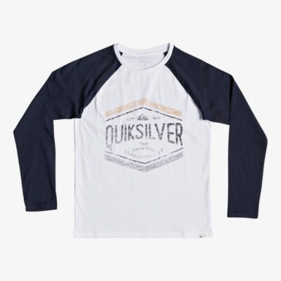 Camiseta QUIKSILVER manga larga niño Sketchy Member NAVY BLAZER (byj0) Ref. EQBZT03796 blanca/negra logo pecho