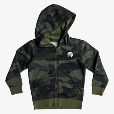 Sudadera niño Quiksilver con capucha Toko Bear FOUR LEAF CLOVER CAMO S318 (gph6) Ref. EQKFT03255 camuflaje verde