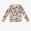 Sudadera ROXY niña con capucha Serenity Sound SNOW WHITE MAHE RG (wbk8) Ref. ERGFT03552 blanca flores tropical