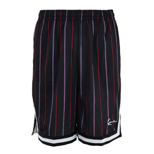 Pantalones cortos KARL KANI de malla unisex MALL SIGNATURE PINSTRIPE Ref. KKMQ12150RED rojo/negro rayas
